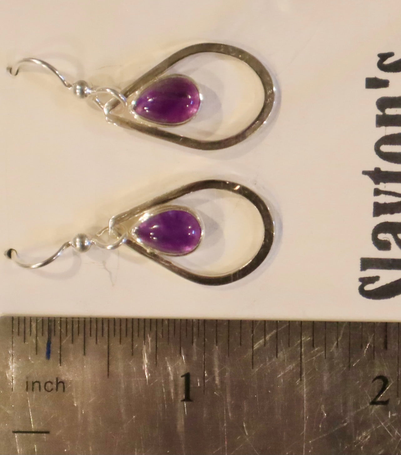 "Iris" Sterling Silver Earrings with Set Stones