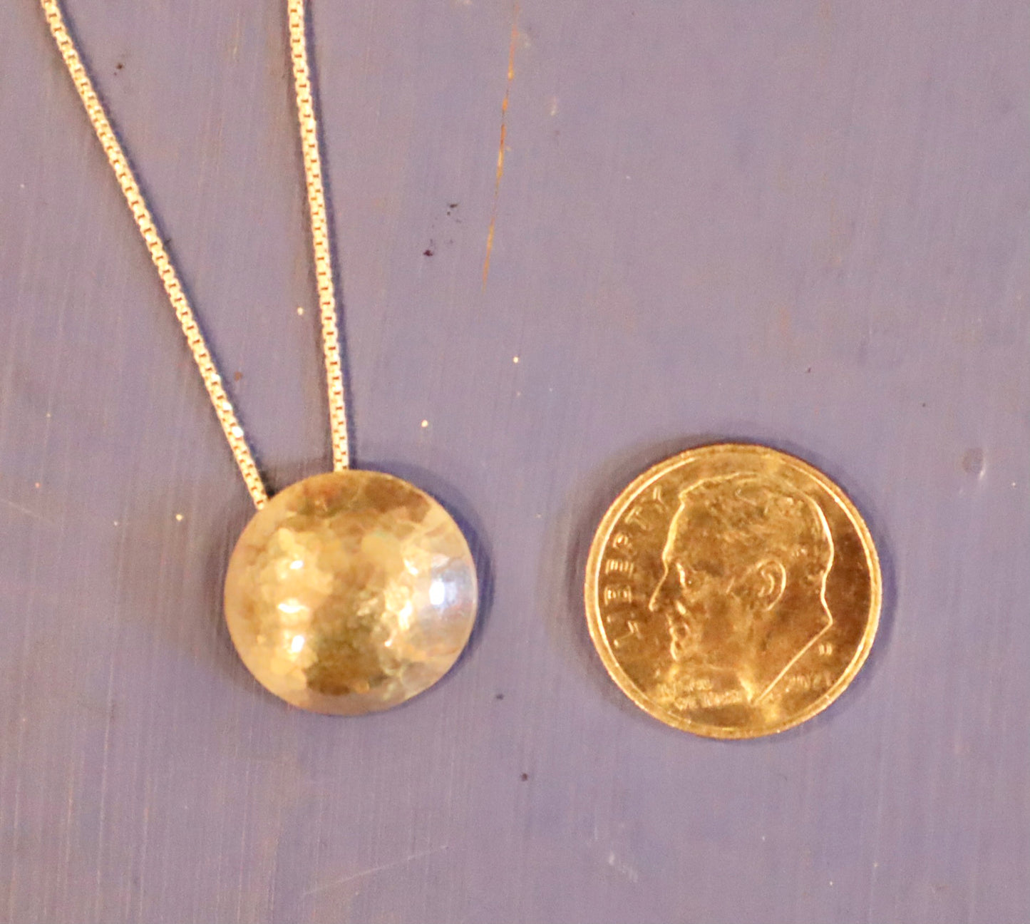 "The Dime" sterling silver necklace