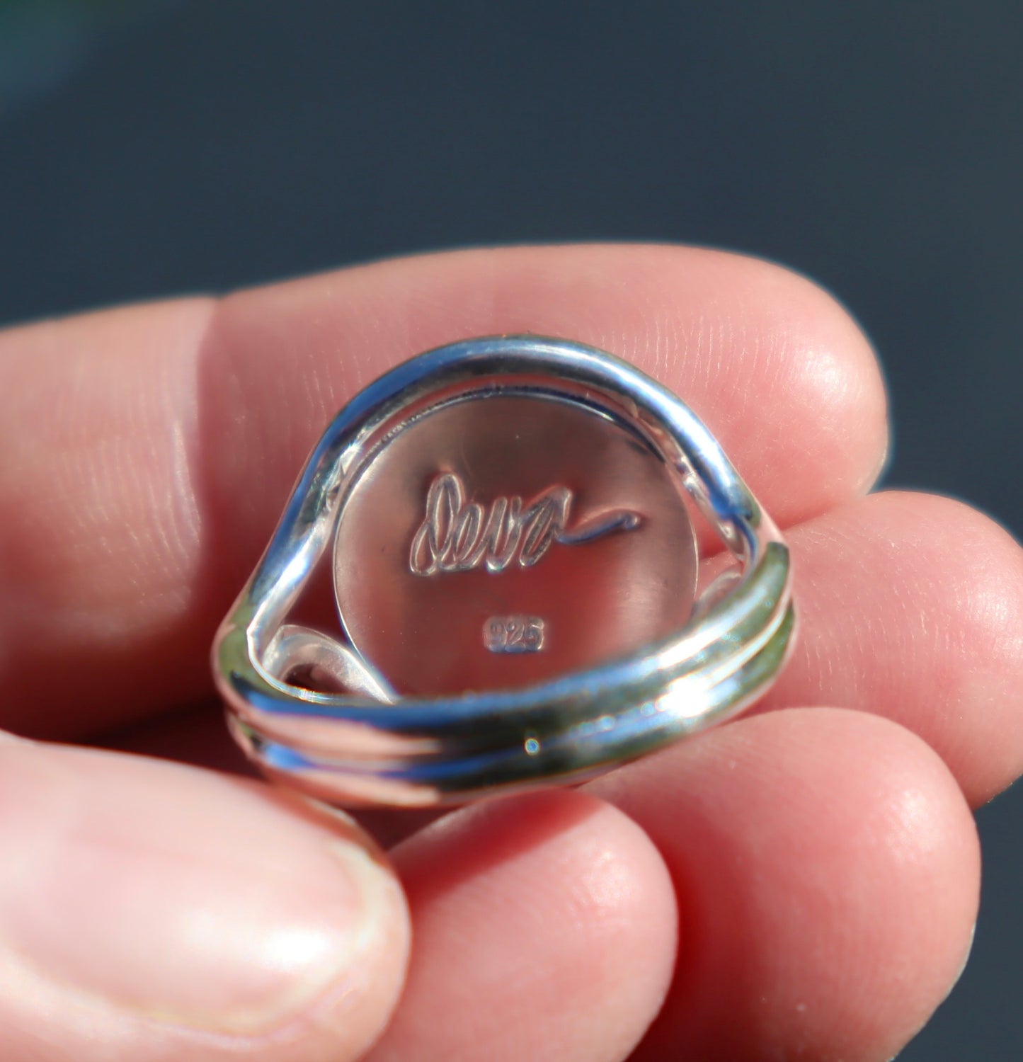 Sterling Silver Ring with Onyx