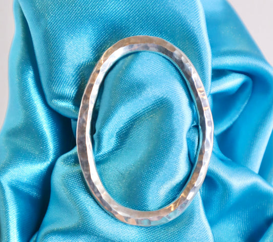The Oval Sterling Silver Scarf Slide