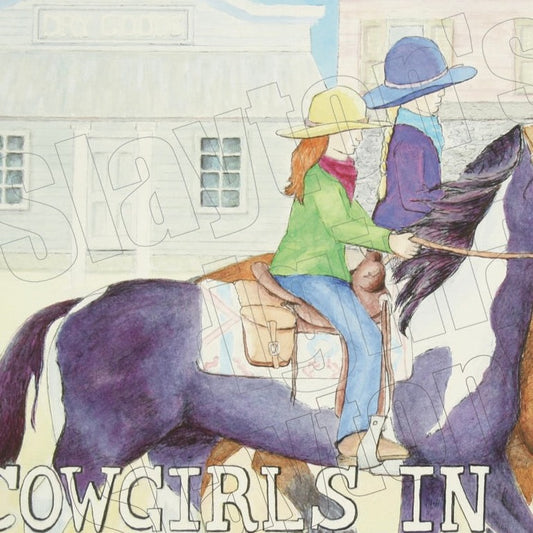 Cowgirls in Town Giclee Print
